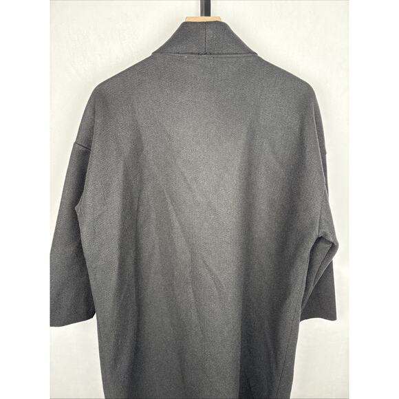 NEW Sadie & Sage Open Front Coat Womens Small Black Relaxed Lagenlook Minimalist - Picture 7 of 12